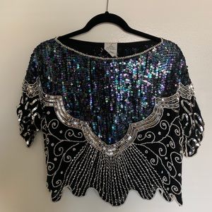Vintage Sequin Blouse